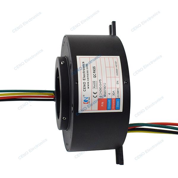 Through Hole Slip Ring with Inner Bore optional and Electric Power Rotary Joint