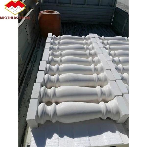 Customized Luxury Marble Staircase Handrail Column for Villa Style Interior Design