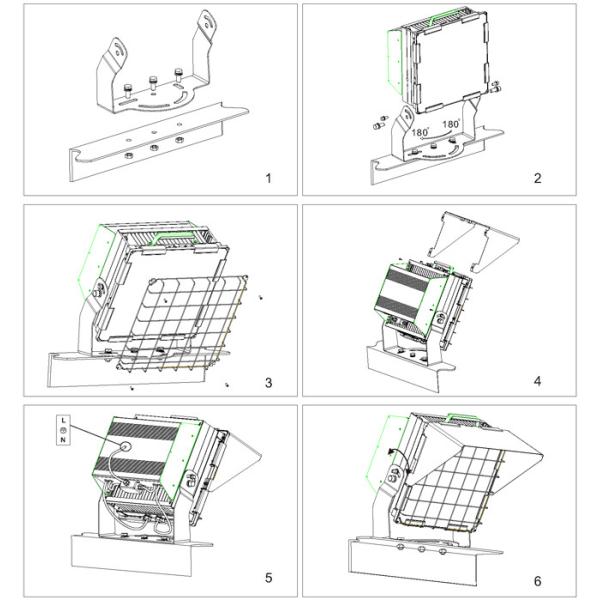 SMD5050 150LM/W 150000LM 1000w Светодиодное освещение спортивных площадок