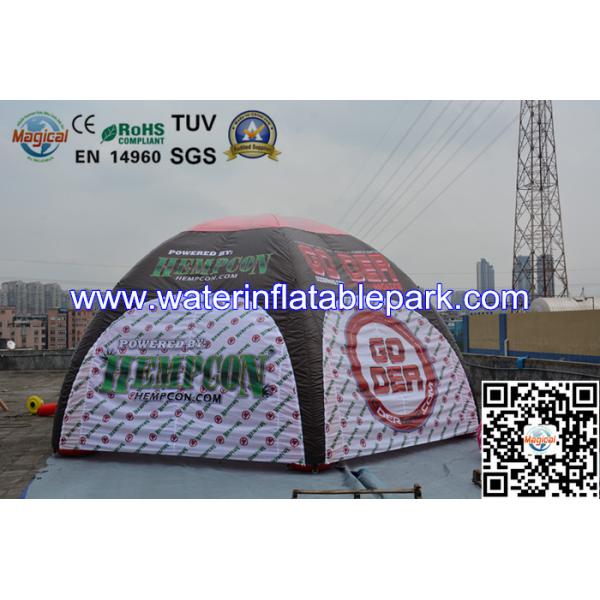 Portable Fire Retardant Inflatable Dome Tent With 4 Legs , CE / UL Blower