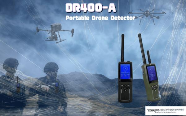 Dispositivo portátil de detecção de sinais de drones de longo alcance de 3 km