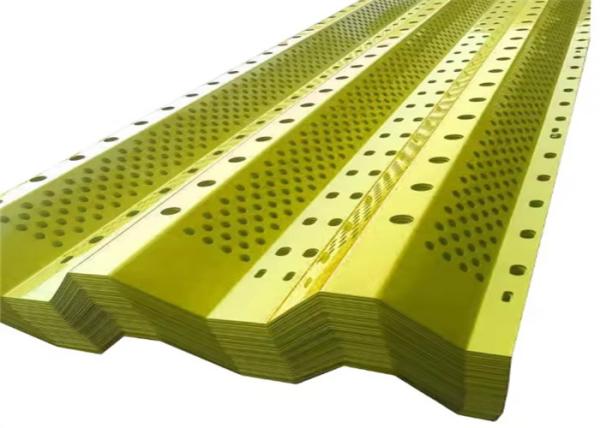 0.8mm épaisseur jaune couleur clôture de freinage du vent pour le stockage du champ de charbon