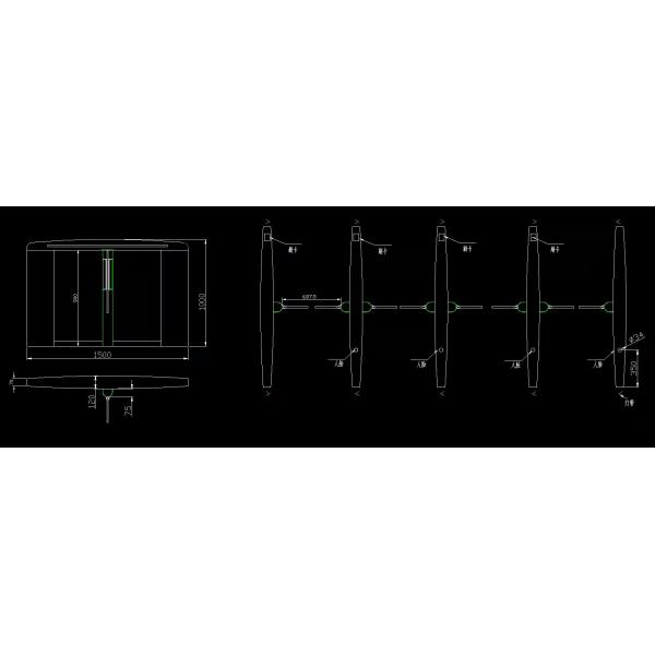 Pulverice el torniquete de acero inoxidable revestido 240VAC de la puerta del carril de la velocidad del subterráneo