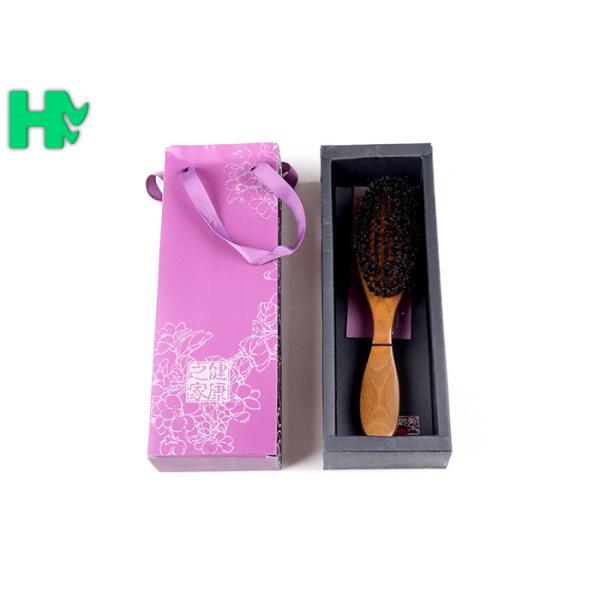 Ebony Material Natural Sandalwood Green Tan Hair Comb , Wooden Comb Style