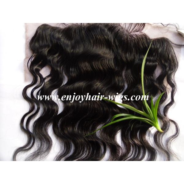 Peruvian virgin remy hair lace frontal 13''x4'' ,natural color body wave 10''-24''length
