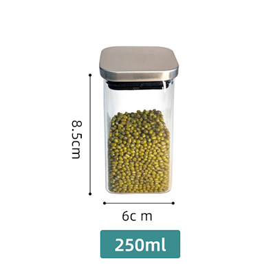 Stainless Steel Lid Glass Jar for Storing Dried Fruits Snacks and More in the Kitchen
