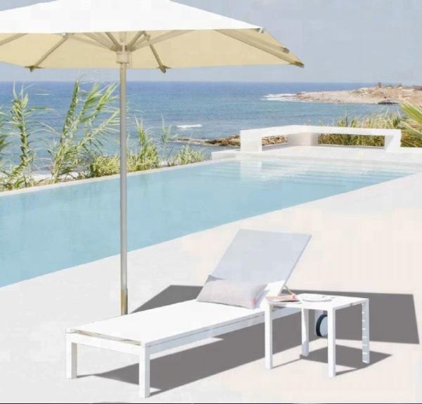 Daybed de dobramento moderno da cadeira de praia de Alumium Chaise Folding Beach Lounge Chair