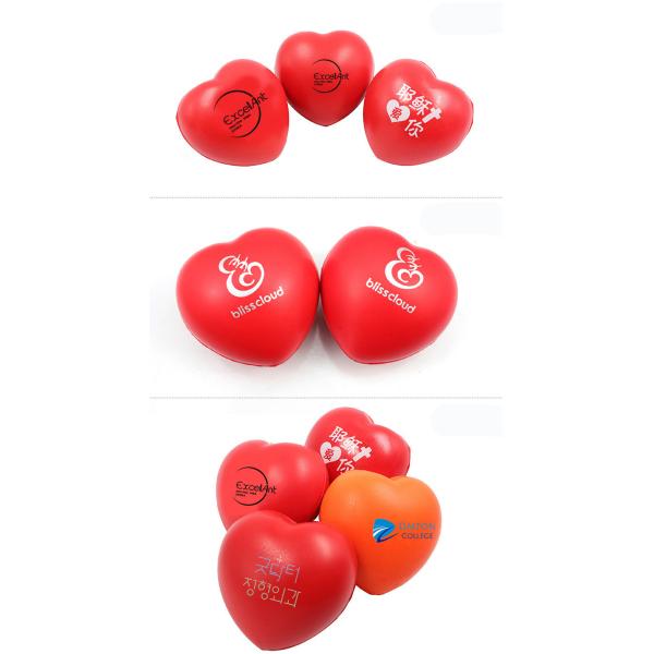 Colorful Promotional Heart Shape Stress Ball Gifts Logo Customized