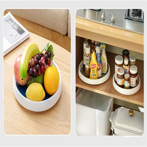 Plastic Kitchen Turntable Organizer for Spice Items and Fruit Placement Standing Type