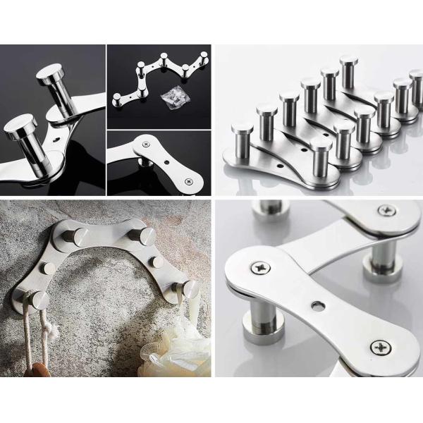 Expandable Foldable Stainless Steel Robe Hooks With Mirror Polishing Finish