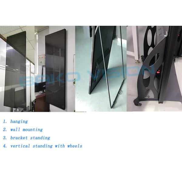 Vertical Standing Digital Signage Led Screen Lightweight 3840Hz Refresh Display