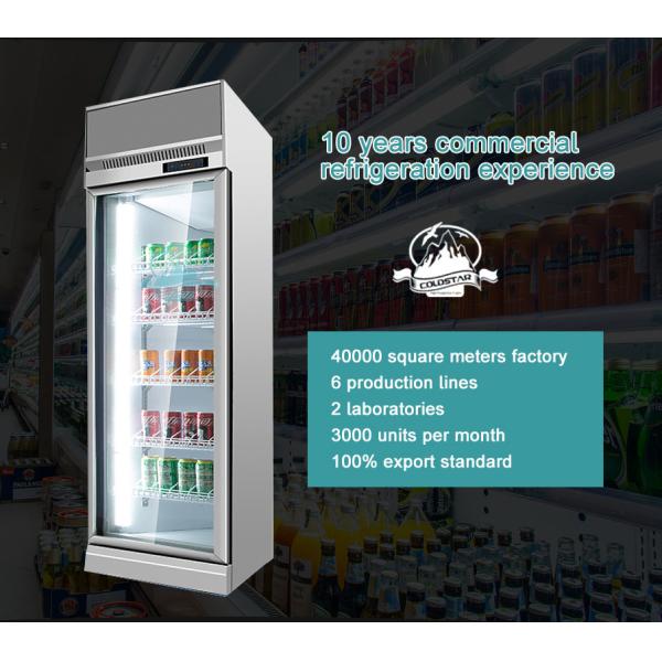 Commercial Drinks Glass Door Display Chiller Soda Upright Cooler