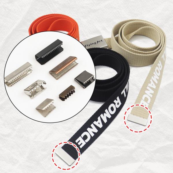 Plating Brass Metal Folding Claw Rope Shoelace Cord End Clip Strap End Clip Tip Buckle for Clothing Webbing