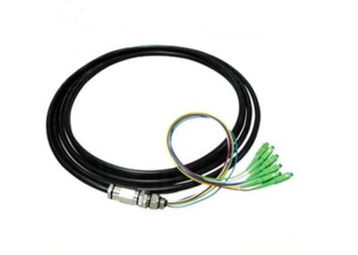 Trança ótica impermeável, manutenção programada exterior da fibra do SC/APC de 6 núcleos cabo da fibra de 9/125 G652D