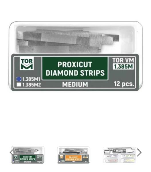PROFESSIONAL DENTAL Import from Russia TOR VM/TOP BM Dental Proxicut Diamond Strips 1.385M 12pcs/Do-All Proxicut System