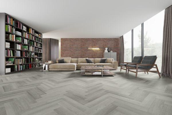 4.2mm Herringbone Spc Flooring Outdoor Indoor 125x625mm