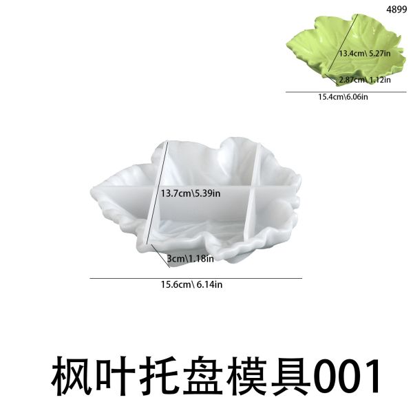 Leaf Maple Leaf Plate Tray Silicone Mold DIY Aromatherapy Gypsum Leaf Storage Tray Dropping Mold