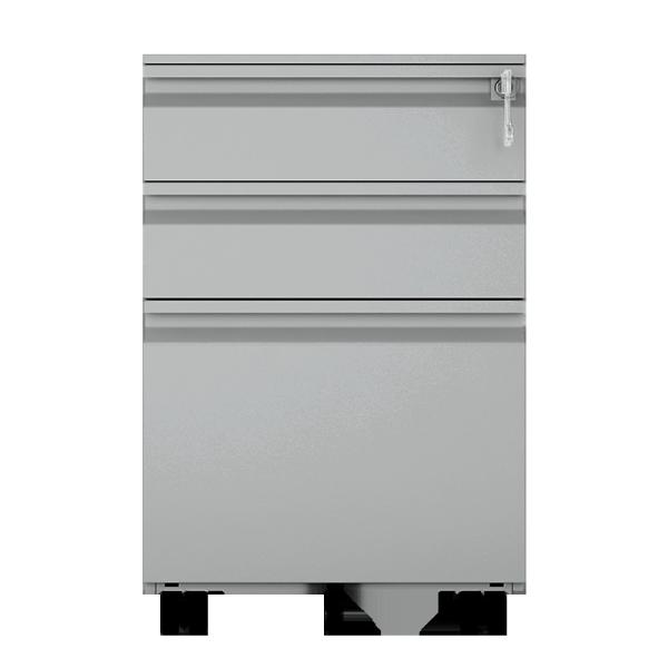 3 Drawer Mobile Metal File Cabinet With Lock