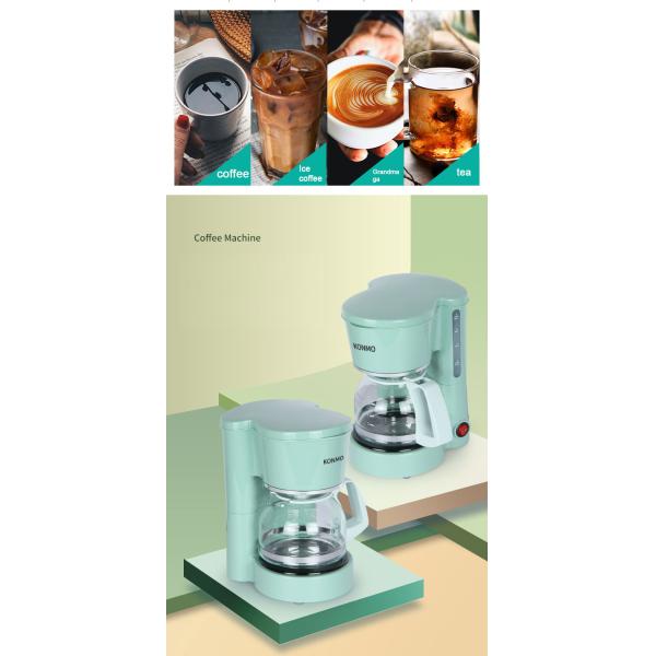 Green Small American Home Coffee Machine 25oz 600W 750ml