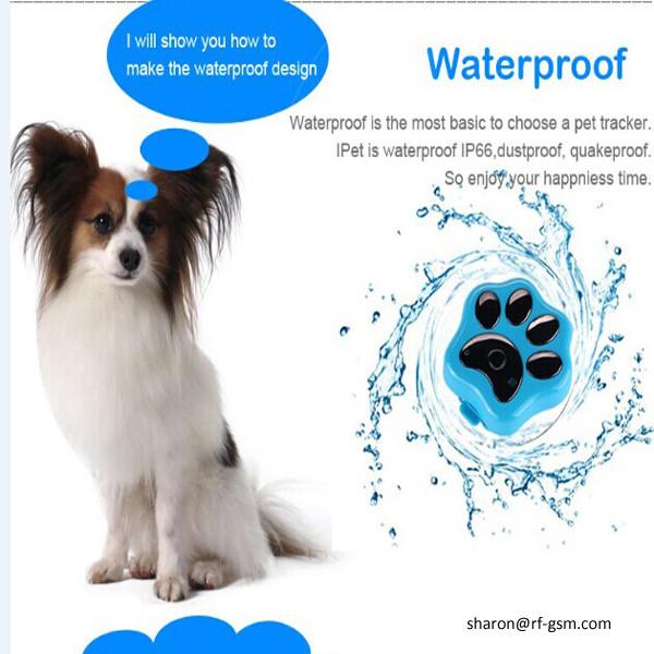 Hot sale mini waterproof smart rolling LED light wifi pet tracker gps for dog cat