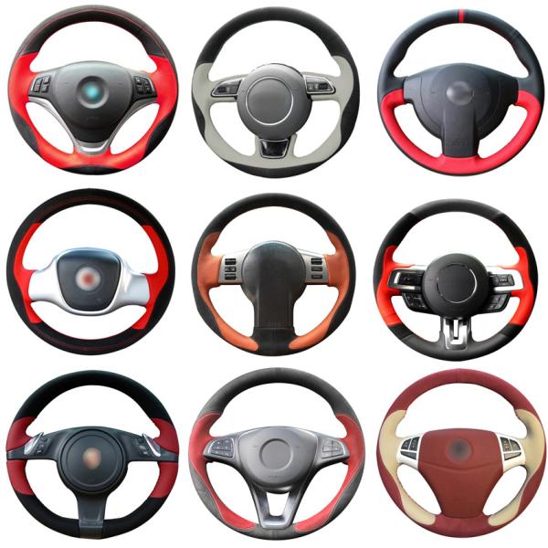 Customized Hand Stitching Steering Wheel Cover for BMW 5 Series i5 G60 G61 2023 2024