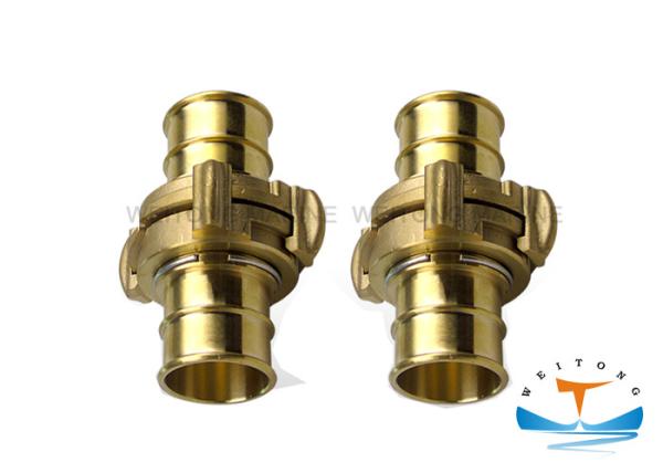 Nakajima Type Brass Fire Hose Coupling , Aluminum Hydraulic Hose Fittings Sand Blast Surface