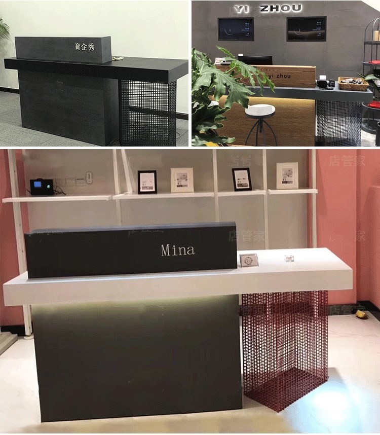 Office Furniture Modern Beauty Salon Reception Desk for Front Desk Mail Packing N