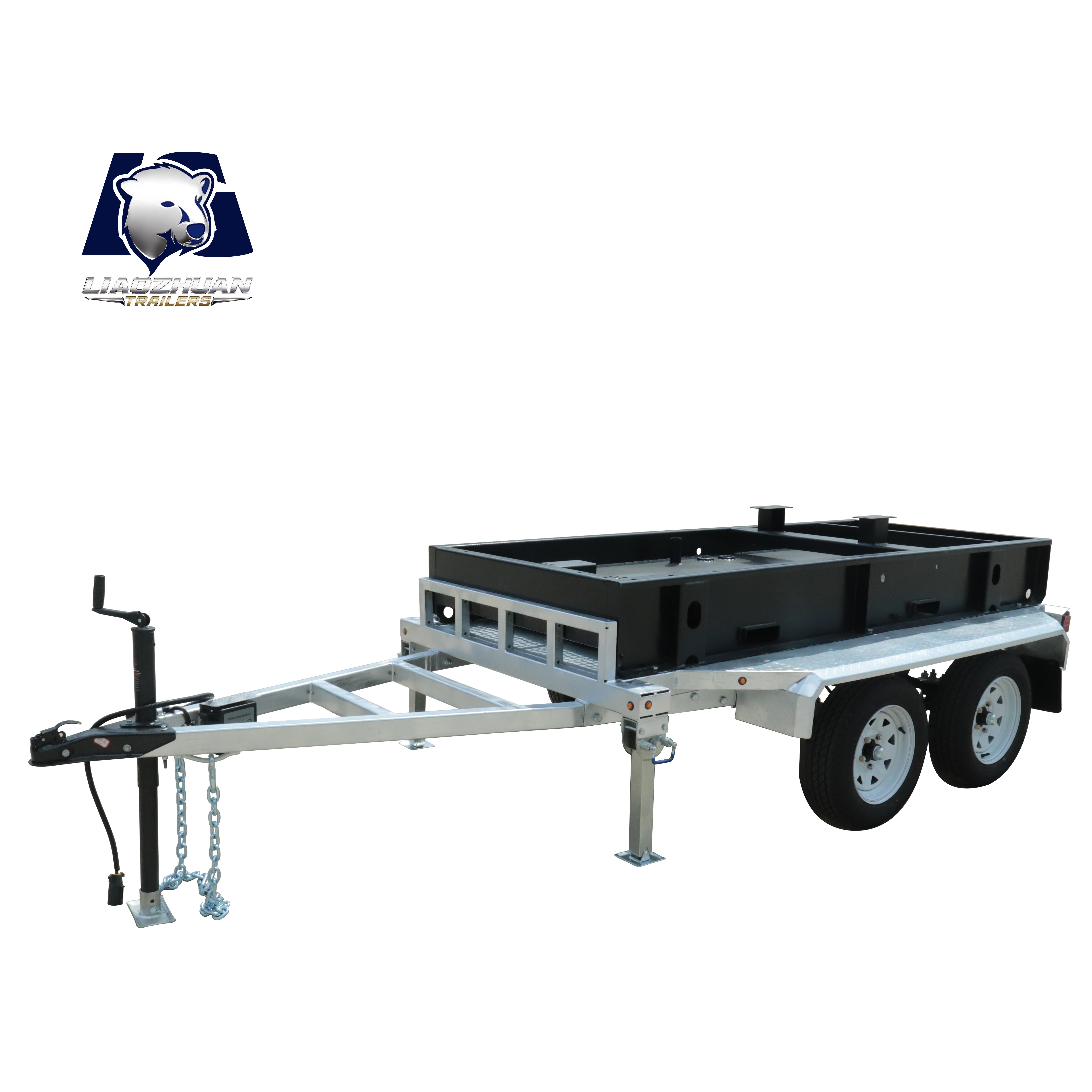 Dual-Axis 2000kg Load Hot-Dip Galvanized Generator Trailer with 10-inch Electric