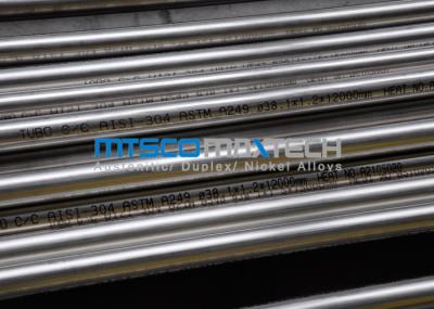 Tubo soldado de aço inoxidável Φ de AISI 304 38,1 x 1,2 x 12000 milímetros