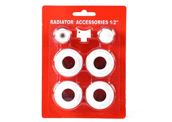 Hotel 1/2 inch Heating Radiator Accessories 7 In 1 Set Surface paint 9010 9016