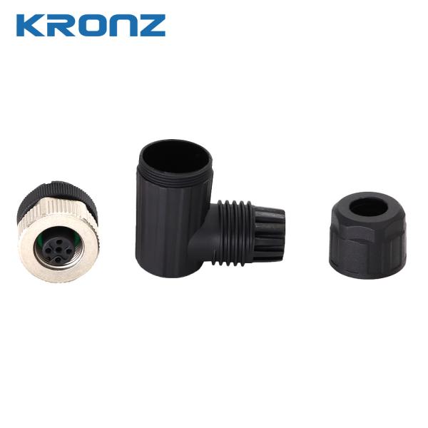 M12 Female Connector Screw Termination ABS Contact Carrier IP67