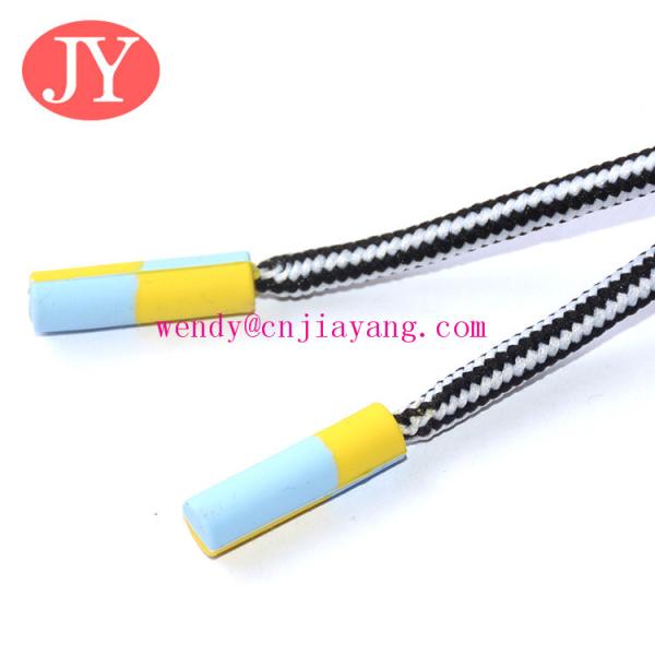 blue color ABS plastic shoelace tips Drawcord end cap tips