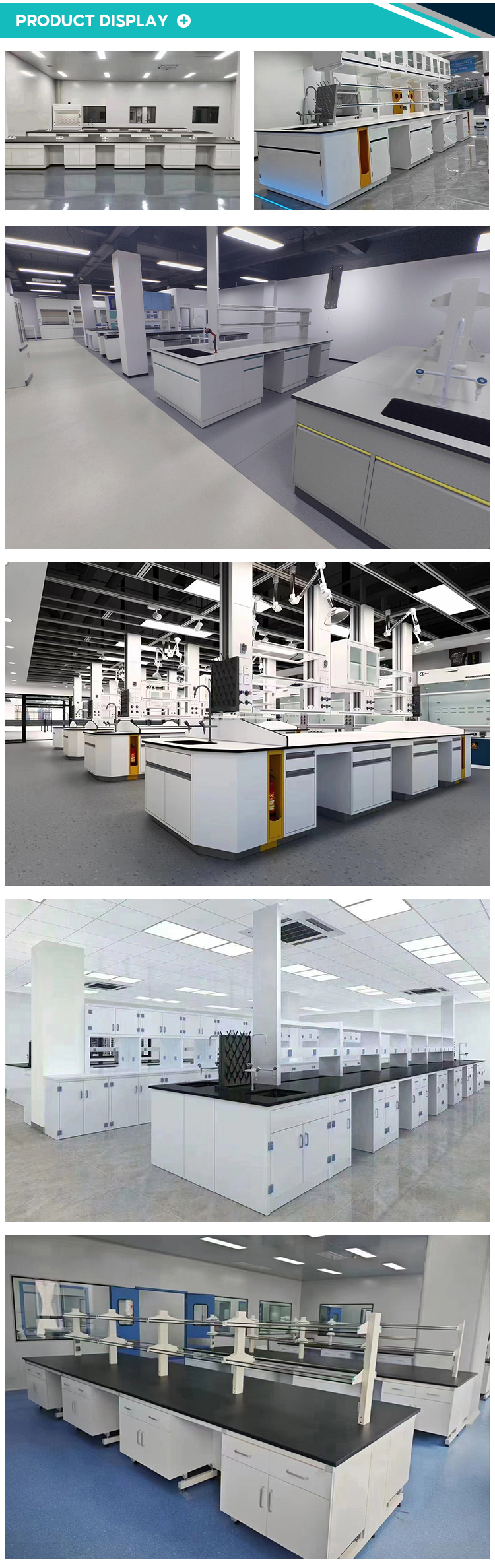 Heavy Duty Laboratory Table Top Customizable Phenolic Resin Worktop Chemical Resistant For Hospital Clinic