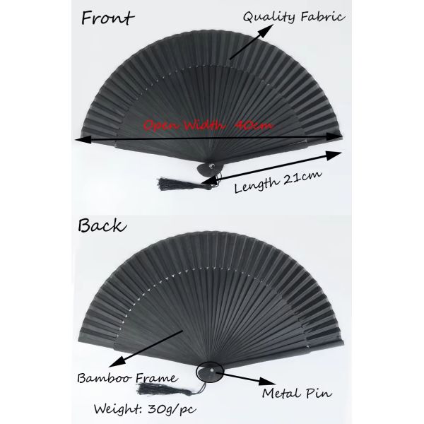Personalized Japanese Hand Fan Wedding Decoration & Gift Set Hand Made Bamboo Silk Fan