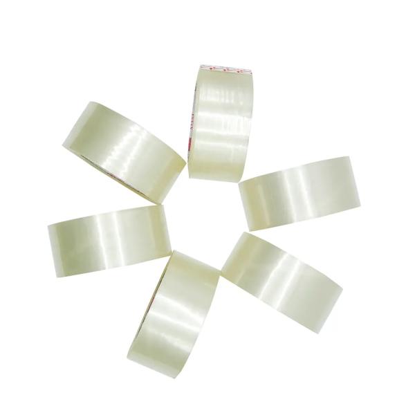 110 Yards Carton Sealing Yellowish Waterproof Transparent Clear Packing Tape Heavy Duty Shipping Packing Tape