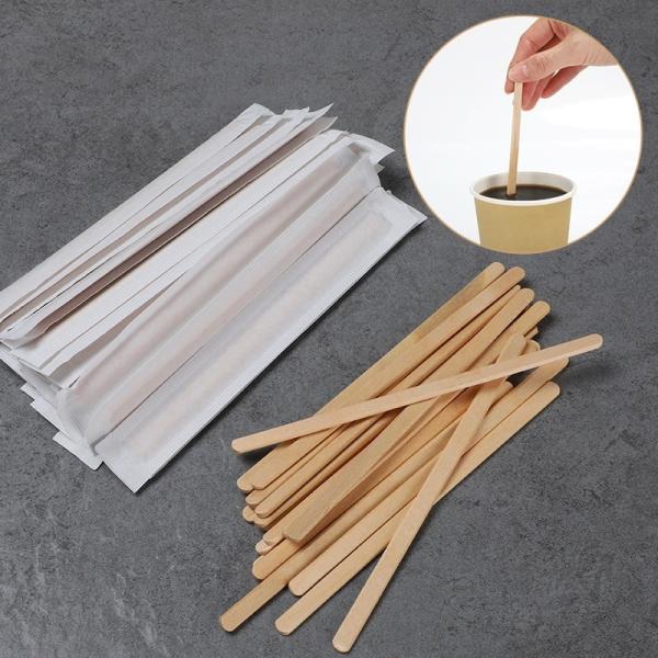 5.5'' / 140mm Disposable Wooden Stirrer For Coffee