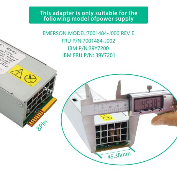 Upgrade Version Power Supply Breakout Board Placa de ruptura de fuente de alimentación GPU PSU con conector de alimentación ATX de 6 pines de12 piezas para servidor Emerson 7001484 para fuente de alim