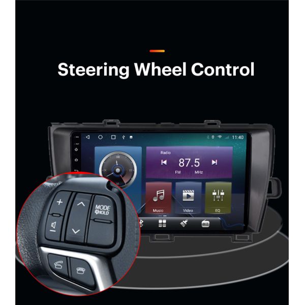 9 Inch QLED Touch Screen Car Multimedia Player With Android Carplay For Toyota Prius 2010-2015