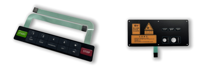 Custom Size Membrane Switch with Tactile Metal Dome and Waterproof Surface for Industrial Equipment