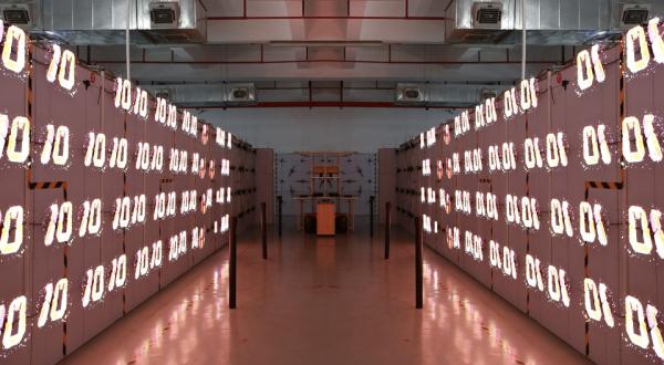Indoor LCD holographic 3d fan display