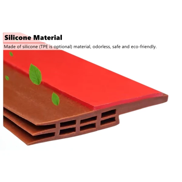Silicone Rubber Door Sweep Draft Stopper Home Weather Stripping Under Door Bottom for Interior Doors Seal Strip