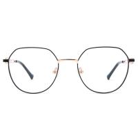 Acier inoxydable demi Rim Eyeglasses Round Spectacle Frames optique