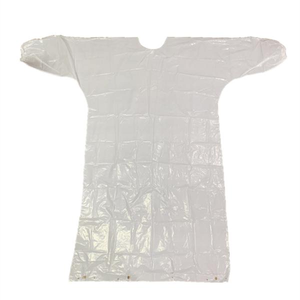 Handmade Disposable Waterproof Polythene Work Gown With Long Sleeves