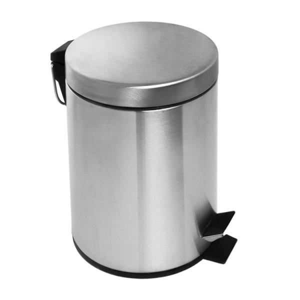 Mini Round Foot Pedal Trash Can  Stainless Steel Dustbin With Garbage Rubbish