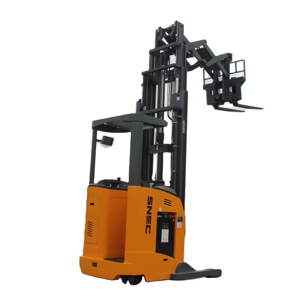 Snsc 1500kg 2000kg Caminhão eléctrico de alcanço em empilhadeira elevadora dupla de tesoura
