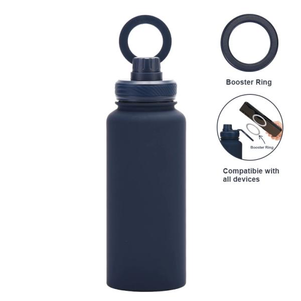 New Cross-border Mobile Phone Magnetic Stand Water Cup Outdoor Large-capacity 1L Insulated Cup Stainless Steel Sports Water Bottle
