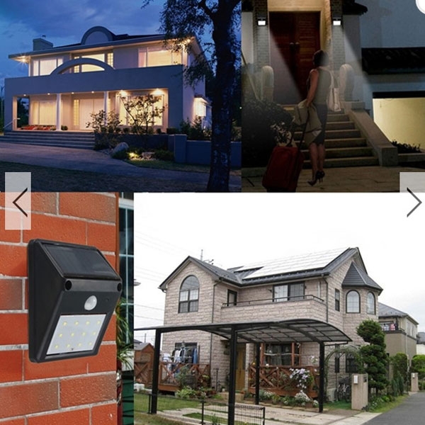 Garden Solar Power Led Work Light , 240 Lumens Outdoor Security Wall Lights