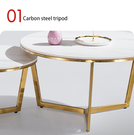 Mesa de centro de estilo minimalista contemporáneo en metal para sala de estar, dormitorio y hotel. Admite personalización.