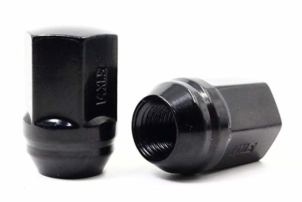 Wheel Nuts Gloss Black Lug Nuts 14 X 1.5mm conical seat 1.46''