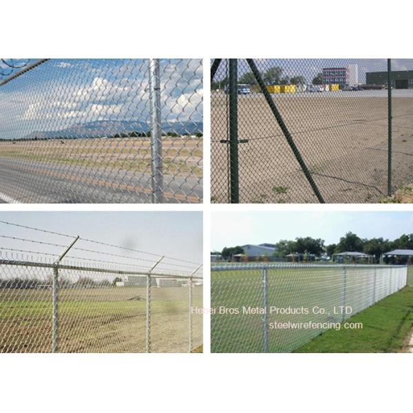 Gal. Chain Link Fencing / Woven Diamond Shape Mesh Fence For Farm